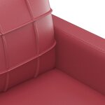 vidaXL Canapé à 2 places Rouge bordeaux 120 cm Similicuir