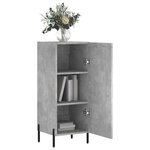 vidaXL Buffet Gris béton 34 5x34x90 cm Bois d'ingénierie