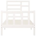 vidaXL Cadre de lit sans matelas blanc 100x200 cm bois de pin massif