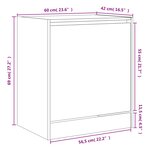 vidaXL Armoire à chaussures chêne marron 60x42x69 cm bois ingénierie
