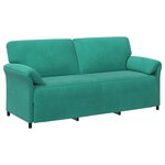 vidaXL Sofa 3 places Turquoise 198 x 83 x 95 cm Velours