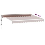 vidaXL Auvent rétractable automatique marron 350x250 cm