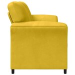 vidaXL Sofa 2 places Jaune 158 x 83 x 95 cm Velours