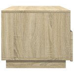 vidaXL Table basse avec lumières LED chêne sonoma 90x49x40 cm