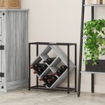 vidaXL Housse à vin Gris Sonoma 51x18x52 5 cm en bois aggloméré