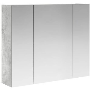 vidaXL Armoire Miroir de Salle de Bain Gris béton 60 x 14 5 x 50 cm