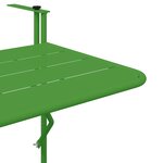 vidaXL Table de balcon pliable verte 60x40 cm Acier
