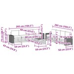 vidaXL Ensemble de canapés d'extérieur 9 pc Naturel et Crème