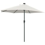 vidaXL Parasol de Jardin Half avec Poteau en Aluminium Sable 294 cm