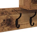 vidaXL Porte-manteau mural avec étagère Bois ancien 100 x 12 x 43.5 cm