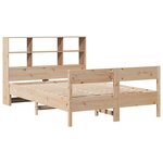 vidaXL Lit bibliothèque sans matelas 150x200 cm bois massif de pin