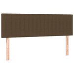vidaXL Sommier à lattes de lit matelas et LED Marron foncé 140x190 cm