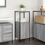 vidaXL Meuble de salle de bain avec étagères sonoma gris 36x35x95 cm