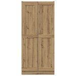 vidaXL Buffet haut chêne artisanal 82 5x30 5x185 cm bois d'ingénierie
