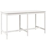 vidaXL Ensemble de bar de jardin 9 Pièces blanc bois de pin massif