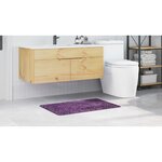 vidaXL Tapis de bain antidérapant Violet 60 x 90 cm PP