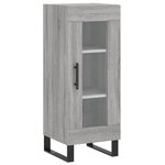 vidaXL Buffet haut Sonoma gris 34 5x34x180 cm Bois d'ingénierie
