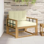 vidaXL Sofa de milieu extérieur Polyester Blanc