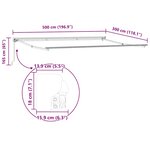 vidaXL Cadre de auvent Anthracite 5 x 3 m