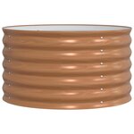vidaXL Jardinière surélevée Marron 80 x 80 x 44 cm Acier