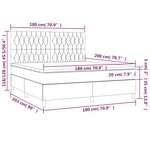 vidaXL Sommier à lattes de lit et matelas et LED Gris clair 180x200 cm