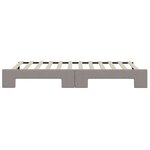 vidaXL Lit de jour avec gigogne sans matelas taupe 80x200 cm