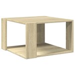 vidaXL Table basse chêne sonoma 51 5x51 5x30 cm bois d'ingénierie