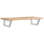 vidaXL Étagère de vasque murale acier et bois massif d'acacia