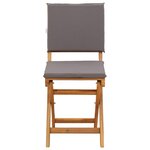 vidaXL Chaises de bistrot d'extérieur 8 Pièces Gris foncé 38 x 46 x 85 cm