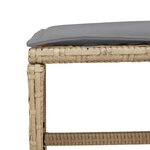 vidaXL Ensemble à manger de jardin et coussins 9 Pièces mélange beige