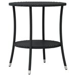 vidaXL Ensemble de bistro 3 Pièces avec coussins noir résine tressée