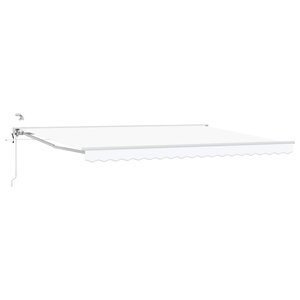vidaXL Auvent rétractable électrique Blanc 5 × 3 5 m