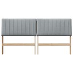 vidaXL Tête de lit capitonnée Gris clair 200 cm Pin massif