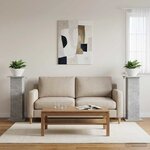 vidaXL Support de Plante 2 pc Gris béton 30 5 x 30 x 80 5 cm