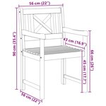 vidaXL Chaise de jardin 6 Pièces Marron 56 x 56 x 90 cm