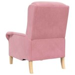 vidaXL fauteuil Rose 76 x 94 x 102 cm Velours