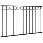 vidaXL Panneau de clôture Acier 1 7x0 8 m Noir