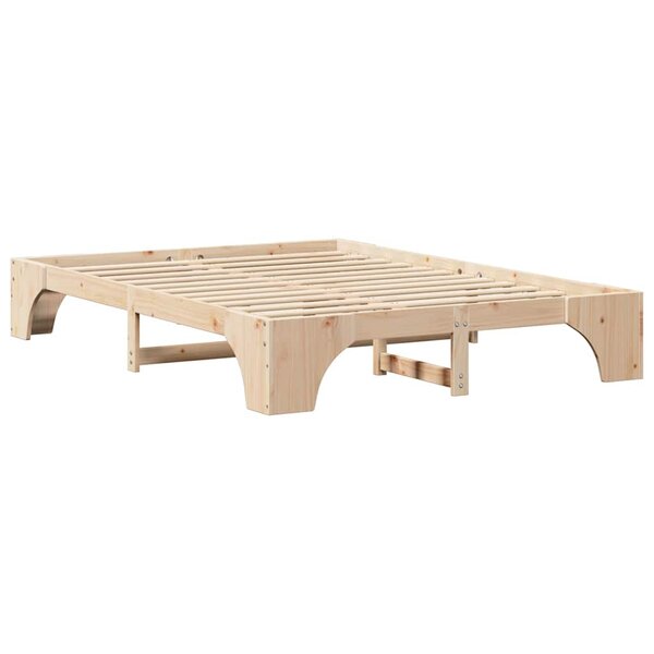 vidaXL Cadre de lit Pin massif 150 x 200 cm Bois massif en pin