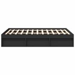 vidaXL Cadre de lit sans matelas noir 140x190 cm