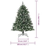 vidaXL Sapin de Noël artificiel avec support 150 cm PVC