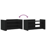 vidaXL Table basse noir 100x50x50 cm bois d'ingénierie