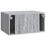 vidaXL Meuble TV mural Sonoma gris 59 5 x 41 x 30 cm Bois d'ingénierie