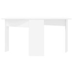 vidaXL Table à dîner 138 x 70 x 73 5 cm Bois d'ingénierie Blanc