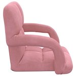vidaXL Fauteuil de sol ajustable Rose Velours