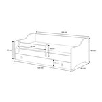 Lit enfant ERYK 160x80 cm gris