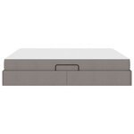 vidaXL Lit avec rangement et matelas Taupe 160 x 200 cm Polyester