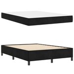 vidaXL Cadre de lit Noir et blanc et noir 140 x 190 cm Velours