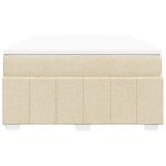 vidaXL Sommier à lattes de lit avec matelas Crème 160x200 cm Tissu