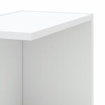 vidaXL Étagère d'angle murale blanc 36 5x36 5x140 cm bois d'ingénierie