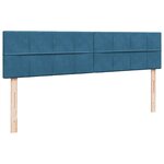 vidaXL Cadre de lit ottoman avec matelas bleu foncé 200x200 cm velours